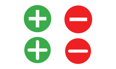 Plus and minus icon vector for web and mobile app. plus and minus sign and symbol. add plus and subtract flat icons.