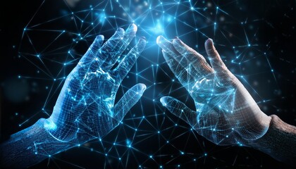 Creating a digital hand mesh.