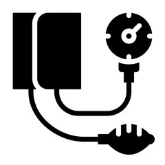 Blood Pressure Gauge icon in glyph style