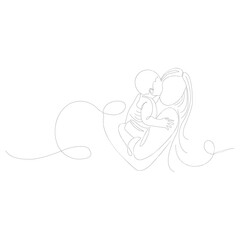   Love Single line drawing of a heart.