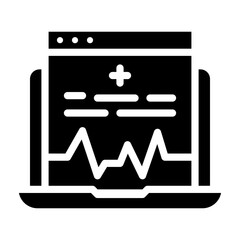 Medical Report icon in glyph style