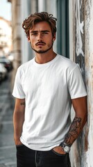 White t-shirt mockup | Mockup