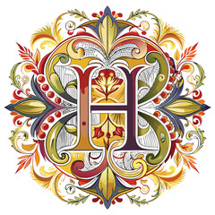 Obraz premium h monogram