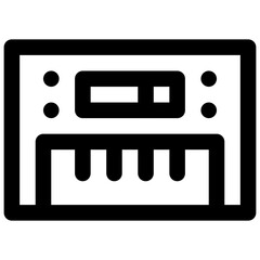 Keyboard. Editable stroke vector icon. 