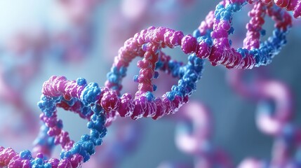 High-Quality HD Image of DNA Molecules