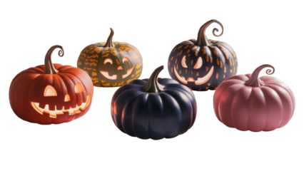 Halloween pumpkins with a face of Scary Jack