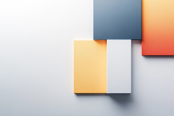 Fototapeta premium Modern Abstract Geometric Composition with Colorful Rectangles