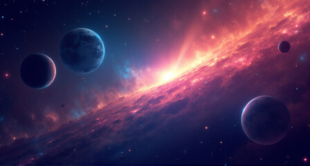Fototapeta premium earth and moon