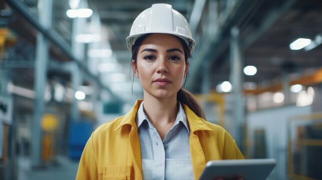 Industrial Worker in Factory Environment