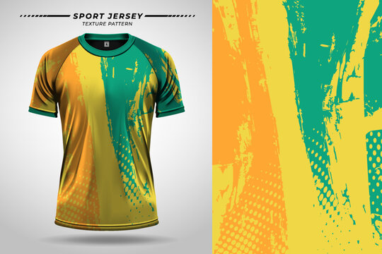 Grunge texture of sport jersey featuring distressed fabric and rugged design for a vintage and edgy athletic apparel look