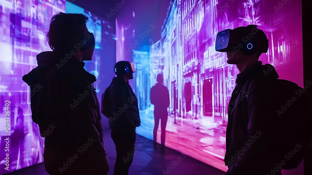 Poster digital entertainment complex with ai-coordinated events and augmented reality attractions