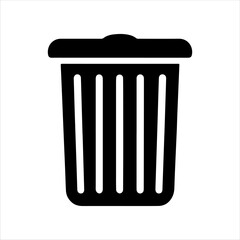 Delete icon silhouette vector illustration design on white background.