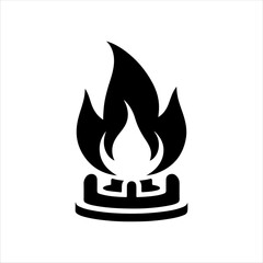 Gas stove icon silhouette illustration design on white background.