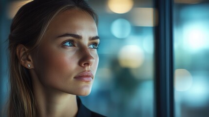 Obraz premium Professional Woman in Corporate Setting