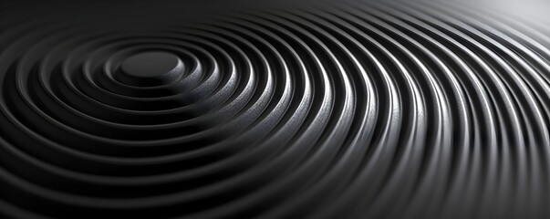 Mesmerizing Black and White Abstract Ripple Pattern Design