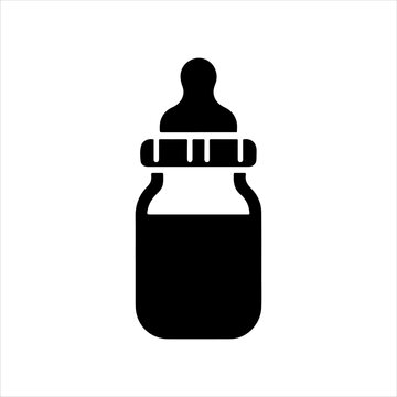 recommend clip art: Baby bottle icon silhouette vector illustration design on white background.