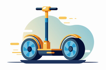 Yellow and Blue Self Balancing Electric Scooter