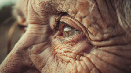 Close-Up of an Elderly Woman's Eye