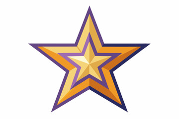 Obraz premium A Five-Pointed Star with Multiple Layers of Gold and Purple