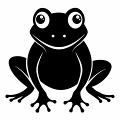 Fototapeta premium Frog silhouette vector icon