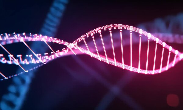 DNA Double Helix -  Genetic Code motion background