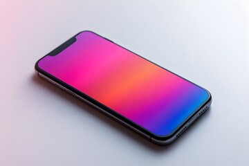 Vibrant Gradient Smartphone with Sleek Minimalist Design