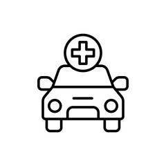 Obraz premium Car insurance outline icons, minimalist vector illustration ,simple transparent graphic element .Isolated on white background