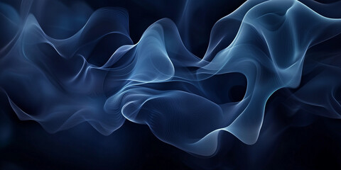Fototapeta premium Dark blue smoke abstract smooth dynamic background, elegant abstract concept.