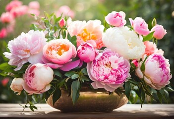 Fototapeta premium stunning floral arrangements showcasing beauty essence motherhood vibrant colors unique designs, bouquet, flowers, prominence, petal, nature, blossom