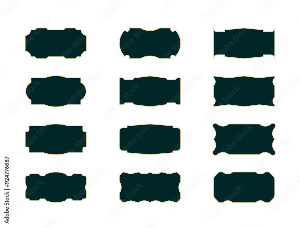 Poster design a set of text frames with a transparent background