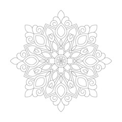 Lotus Adult Drawing mandala coloring book page