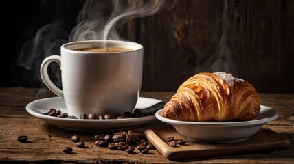coffee and croissant