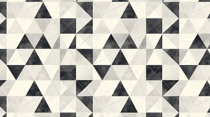 A simple geometric pattern illustration, consisting of interlocking triangles in a monochrome palette, suitable for background or textile designs.