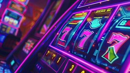 Fototapeta premium Player online casino winning free spins, laptop screen showing bonus round, joyful reaction