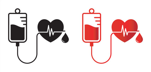 blood donation icon. blood transfusion icon vector illustration