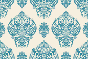 Ikat floral design embroidary seamless pattern on background vector illustration.Ikat ethnic oriental embroidery traditional.Indian Ikat pattern Aztec style abstract.design for texture,fabric,clothing