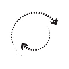 double reverse arrow, replace icon, exchange linear sign, vector illustration on white background. design eps 10