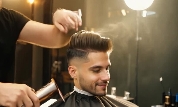 barber does the styling to a man3