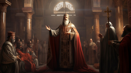 Nestorus, a 5th century orthodox bishop teaching in the church