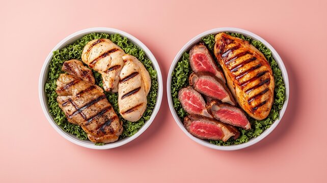 Sidebyside comparison of a bodybuilder s meal before and after a workout