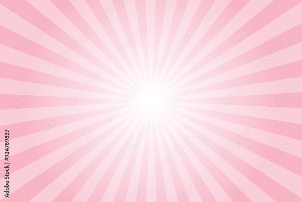 Aufkleber pink background with white sun ray. pattern of starburst. abstract cherry blossom pink texture with 