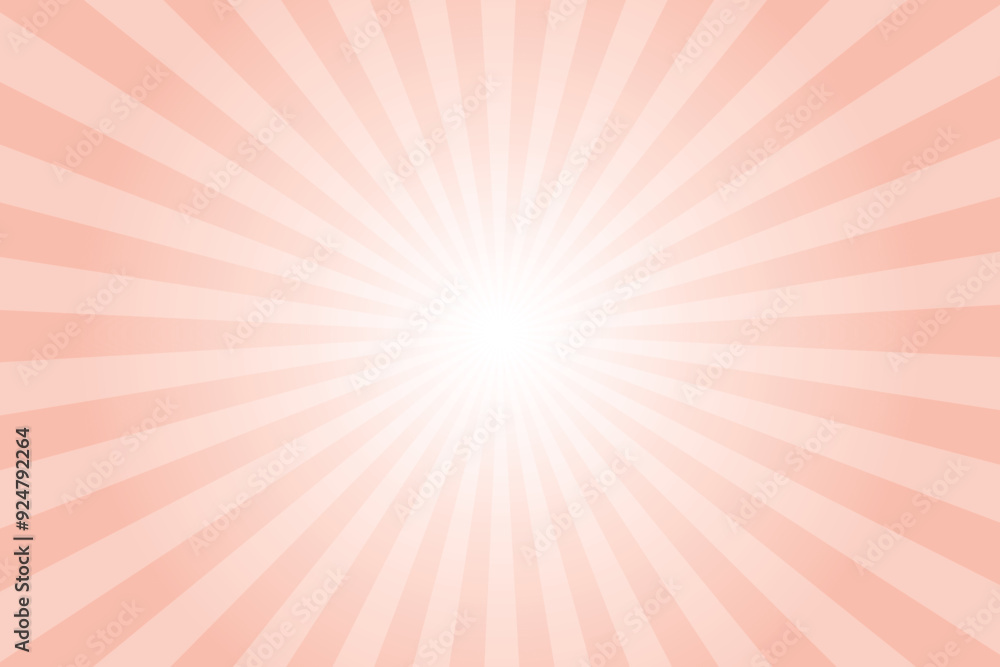 Aufkleber pink background with white sun ray. pattern of starburst. abstract melon pink texture with light of 