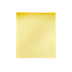 A simple yellow sticky note on a plain background, perfect for reminders, messages, or creative projects.