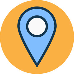 Location Pin vector icon in rounded style 