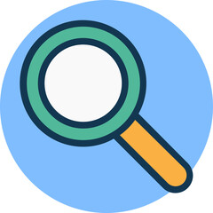 Magnifier vector icon in rounded style 
