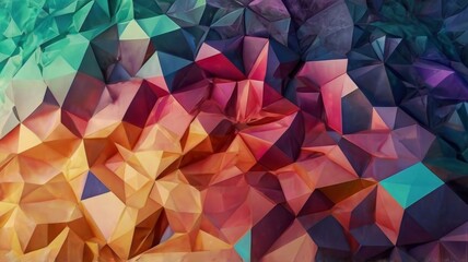 Abstract background with low poly design