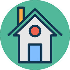 Home vector icon in rounded style 
