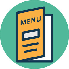 Food Menu vector icon in rounded style 