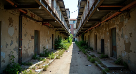 narrow street in the town