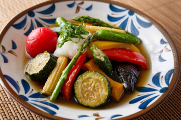 夏野菜の揚げびたし